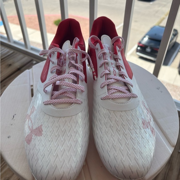Under Armour Other - Under Armour Red and White Running Shoes
